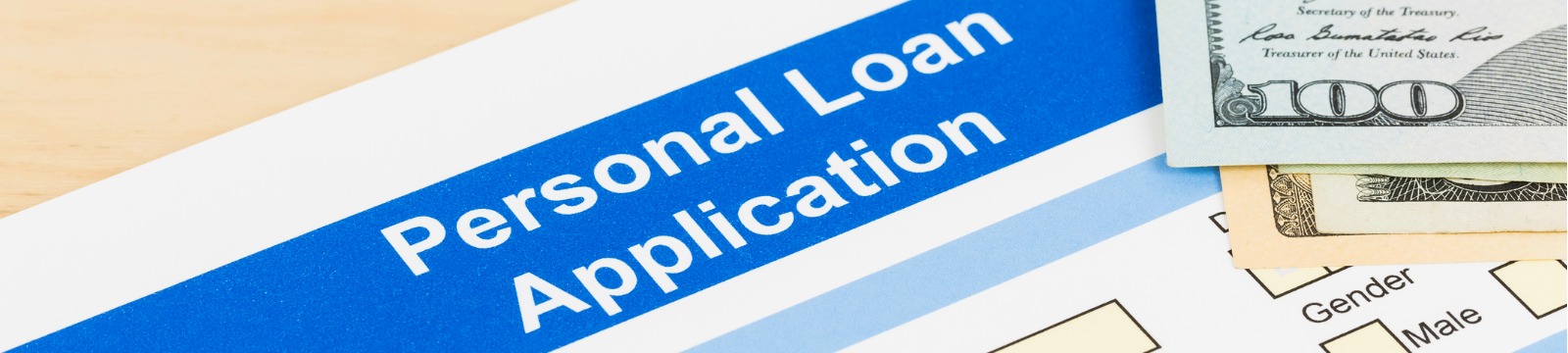 Picture of personal loan application form